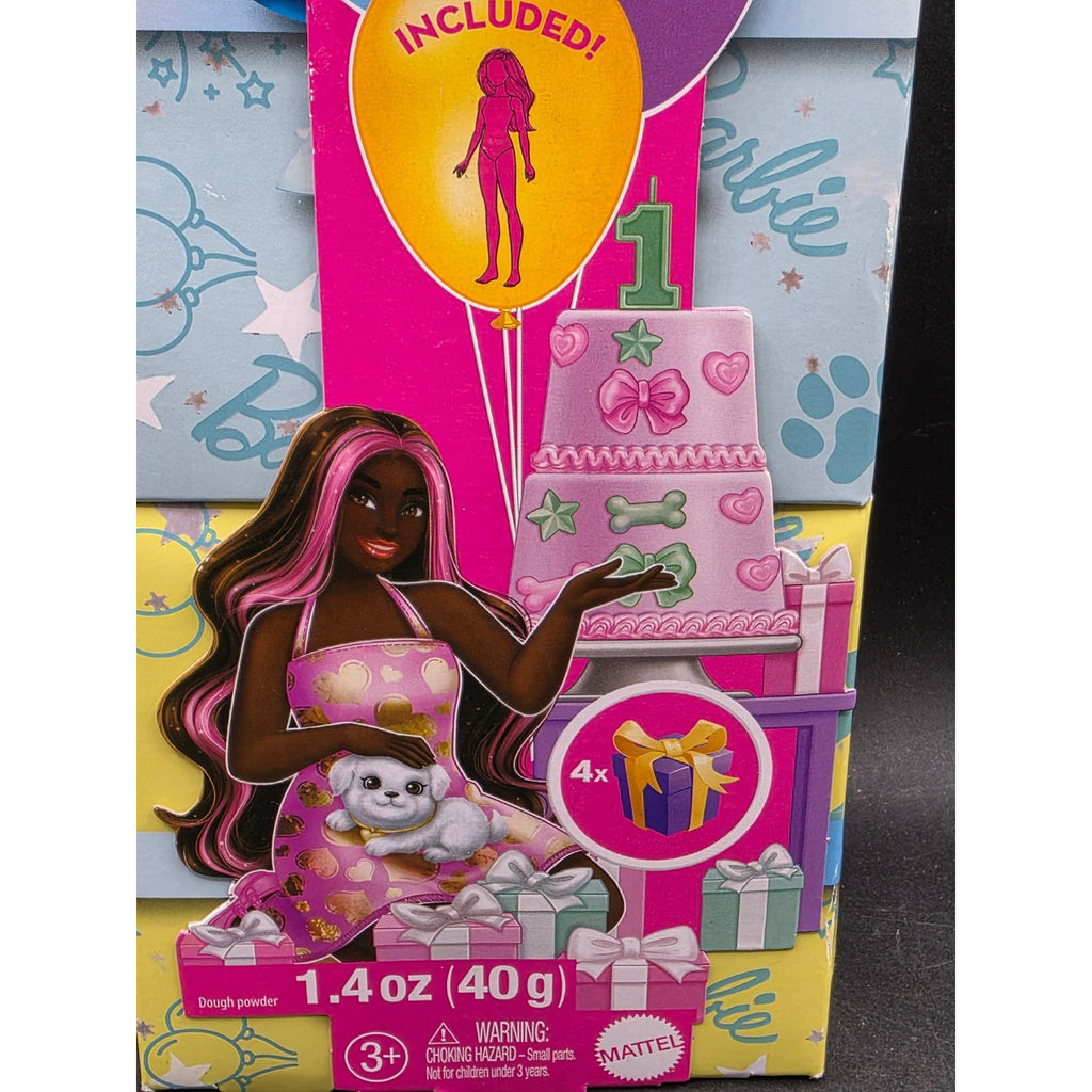Barbie Party Unboxed Pet Birthday Playset With Color Change Doll & Dough Powder