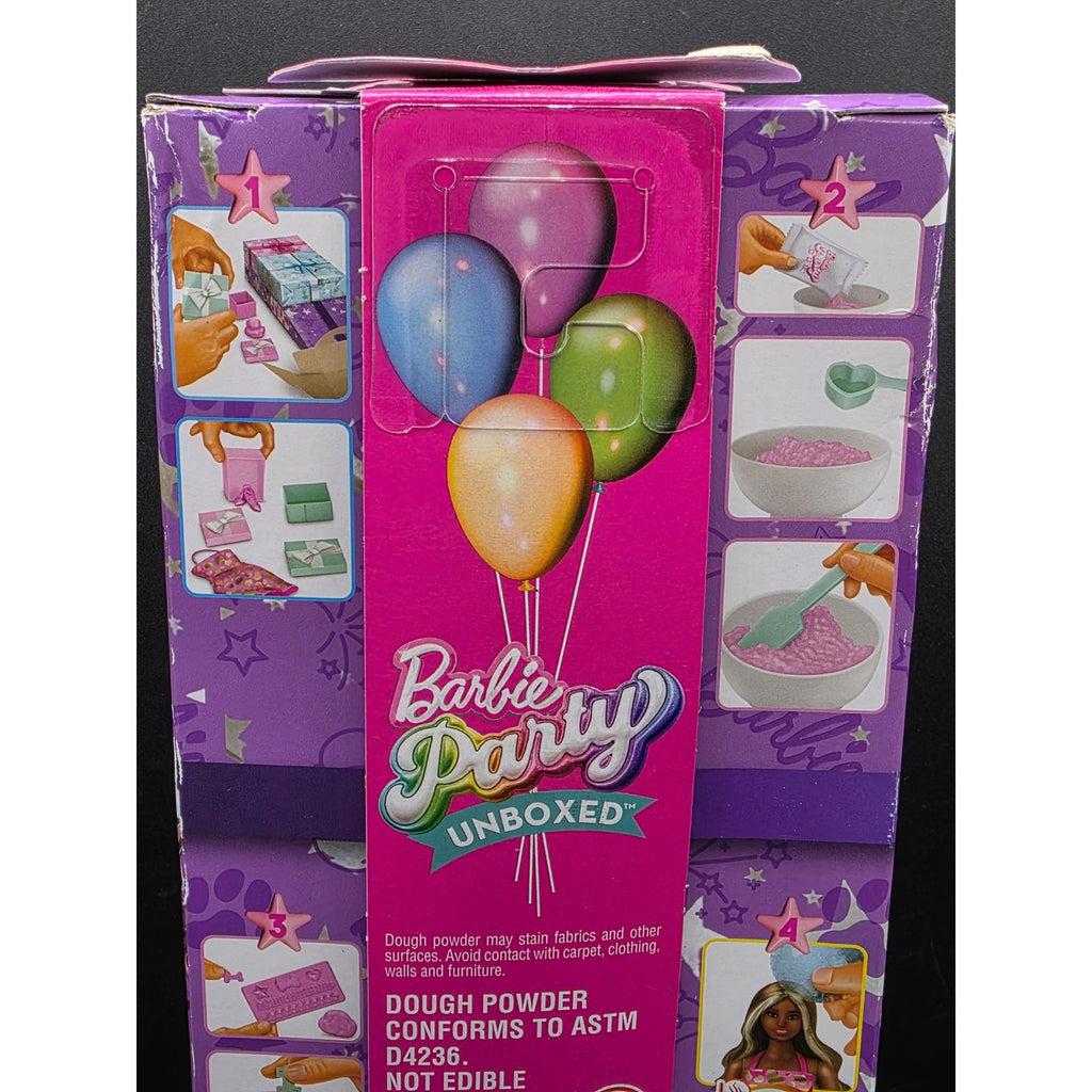 Barbie Party Unboxed Pet Birthday Playset With Color Change Doll & Dough Powder