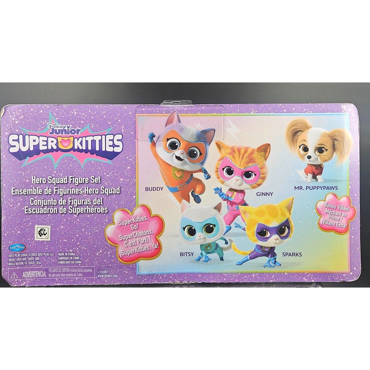 Disney Junior SuperKitties Hero Squad Figure Set With Bonus Villain Play Figures 3+ Years