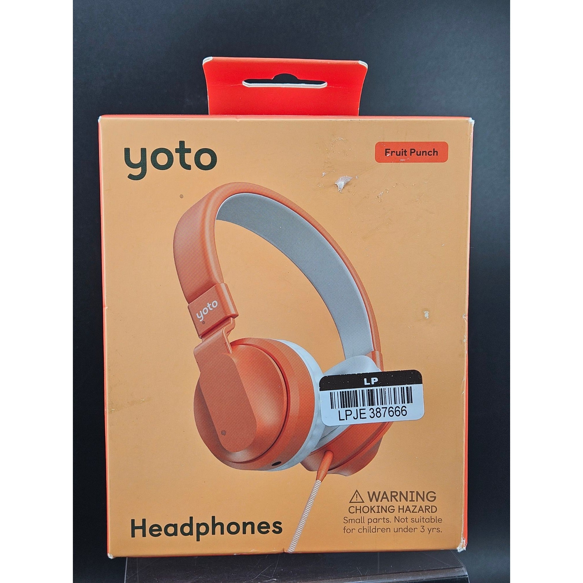 Yoto Wired Kids Headphones Foldable Fruit Punch Color Adjustable Fit Durable Design