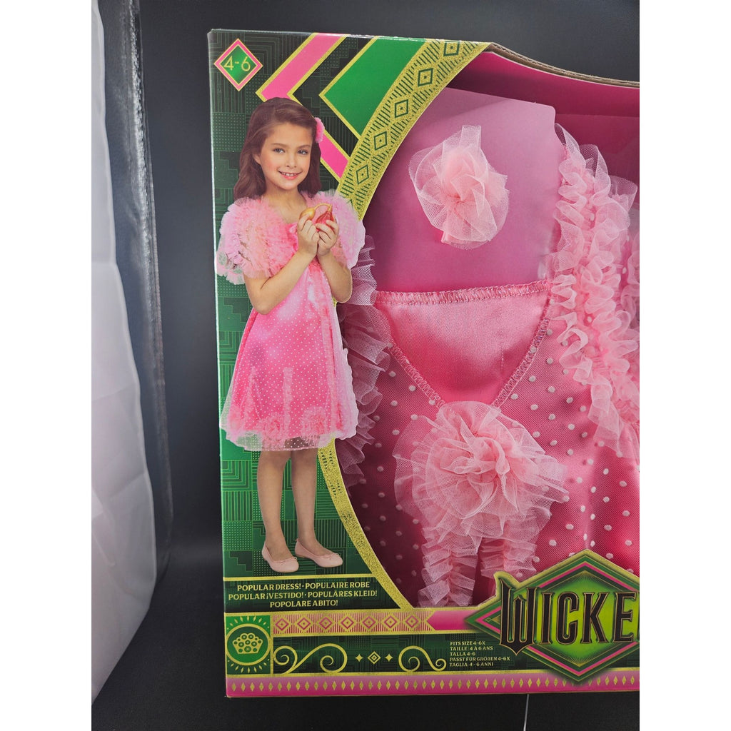 Wicked Pink Glinda Dress-Up Costume Gift Set With Hairclip & Perfume Bottle Ages 4-6