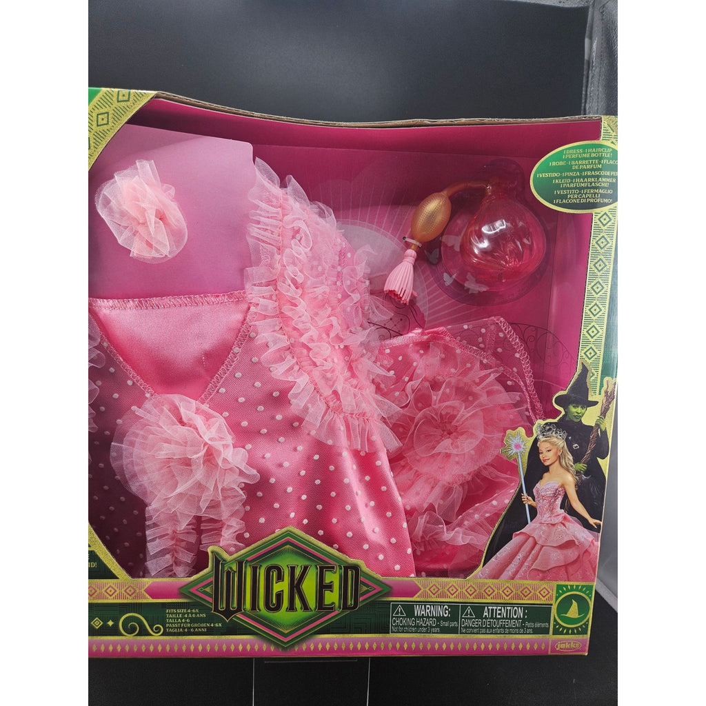 Wicked Pink Glinda Dress-Up Costume Gift Set With Hairclip & Perfume Bottle Ages 4-6