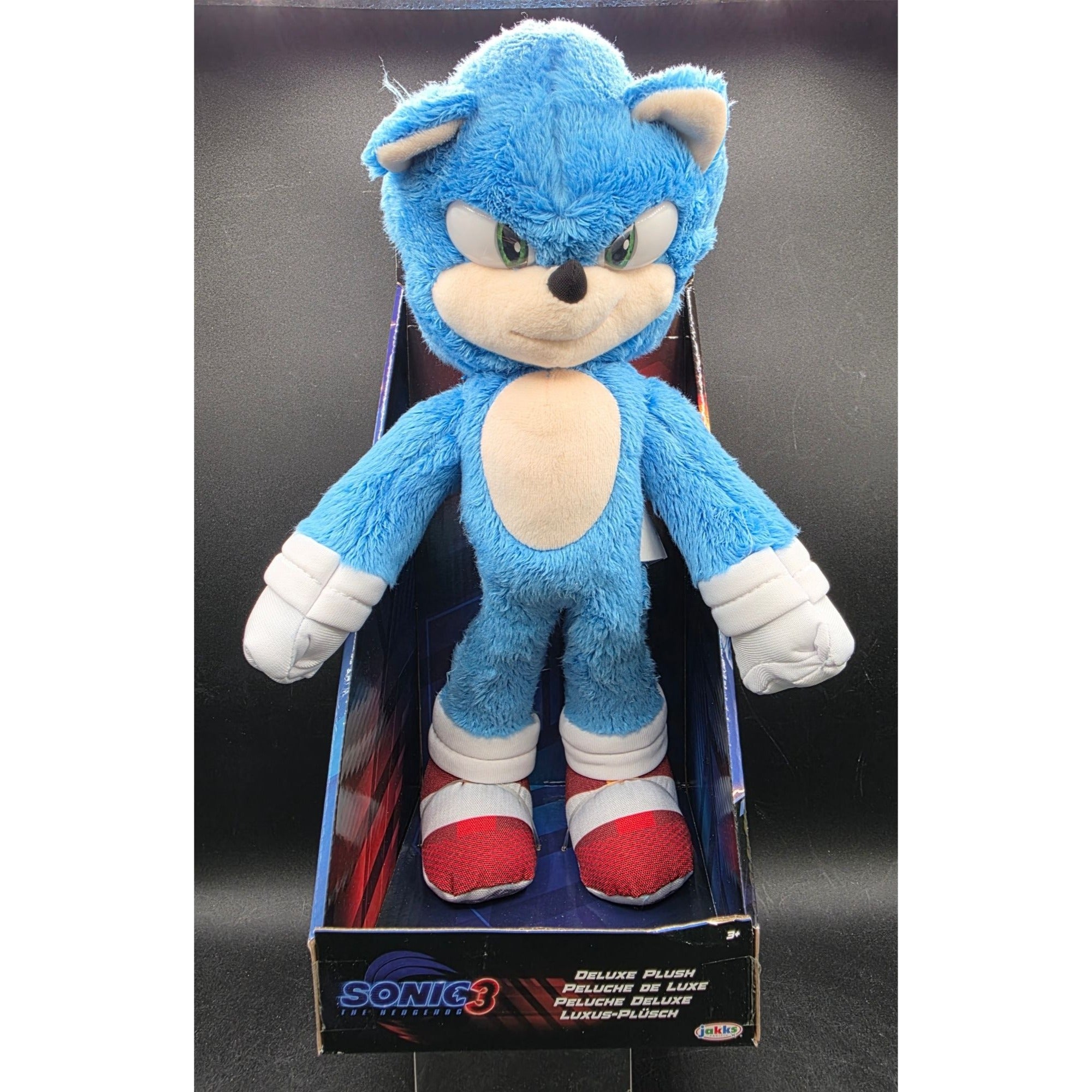 Sonic The Hedgehog 3 Deluxe Plush Toy 13" Jakks Pacific Official Licensed Collectible
