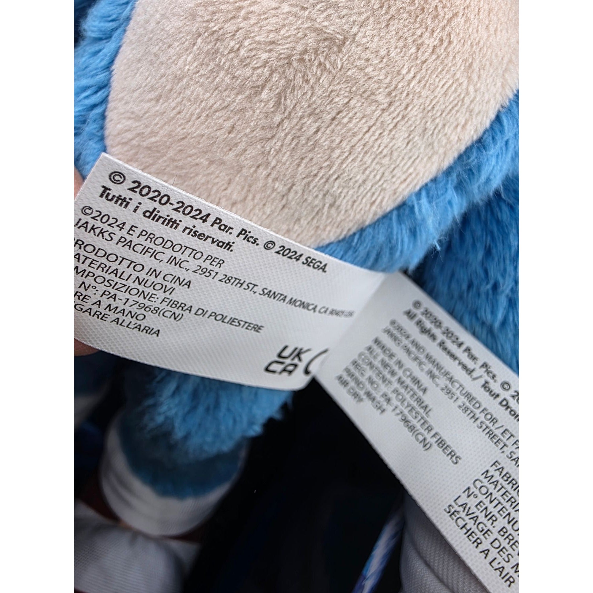 Sonic The Hedgehog 3 Deluxe Plush Toy 13" Jakks Pacific Official Licensed Collectible