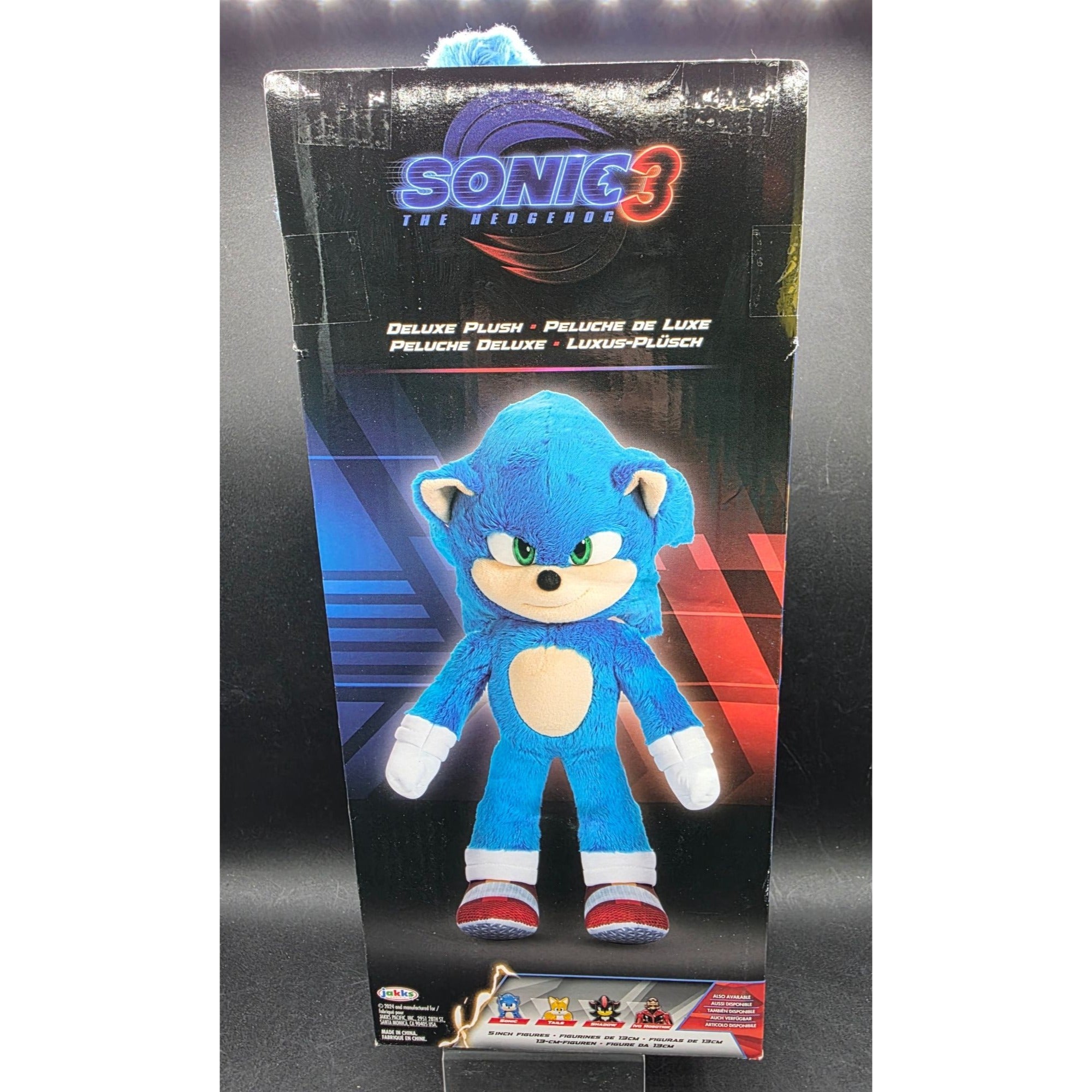 Sonic The Hedgehog 3 Deluxe Plush Toy 13" Jakks Pacific Official Licensed Collectible