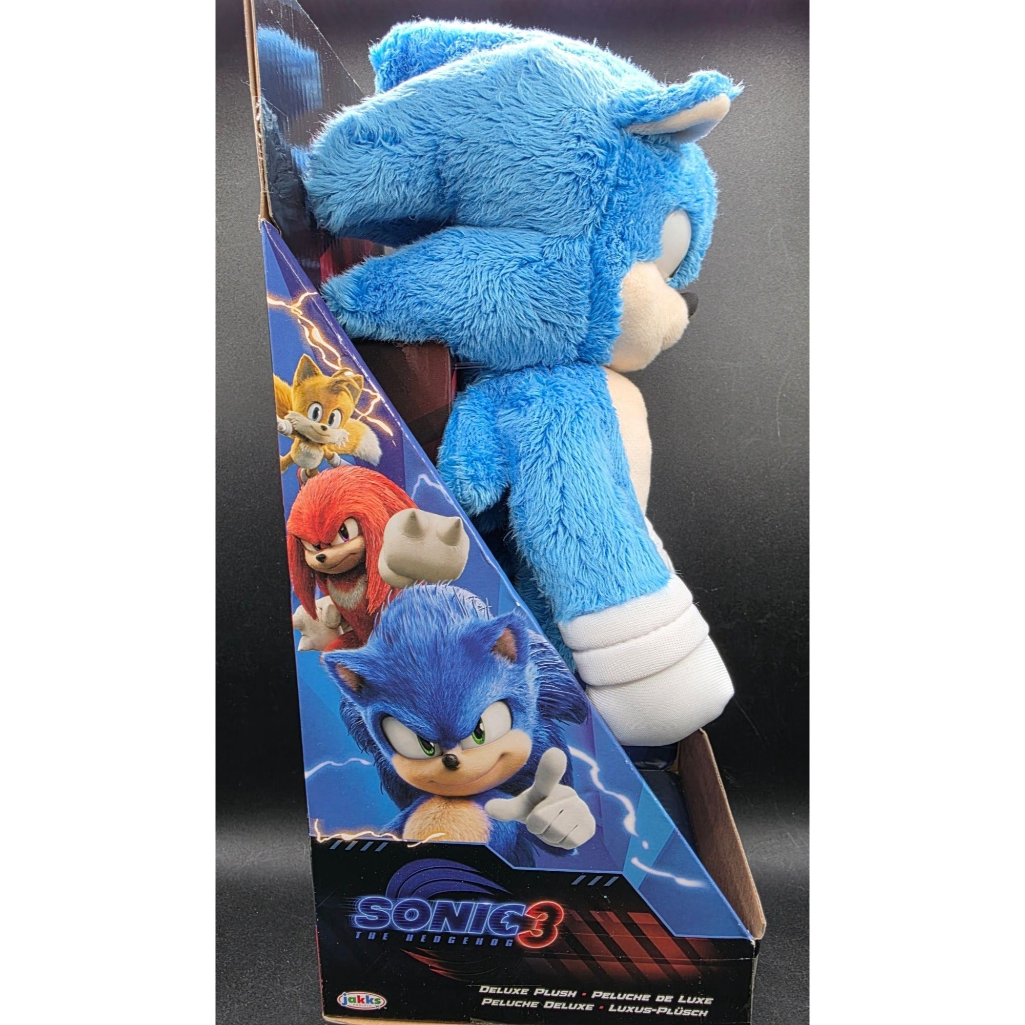 Sonic The Hedgehog 3 Deluxe Plush Toy 13" Jakks Pacific Official Licensed Collectible