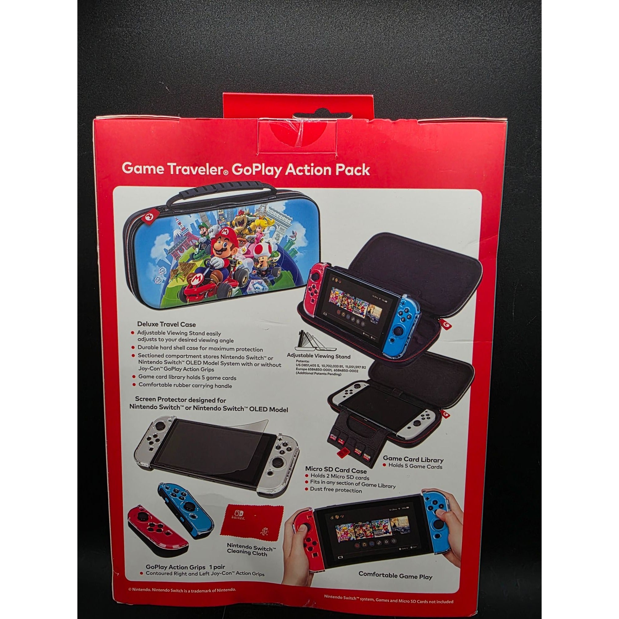 Nintendo Switch Mario Kart Game Traveler GoPlay Action Pack  Adjustable Travel Case