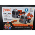 Black+Decker Matrix Junior 2 Vehicle Build-It Kit Excavator & Dump Truck 39 Pieces STEM