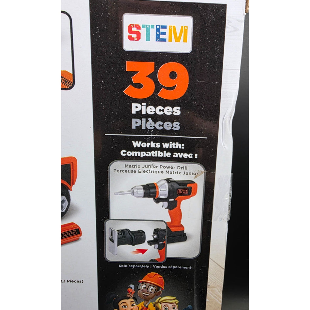 Black+Decker Matrix Junior 2 Vehicle Build-It Kit Excavator & Dump Truck 39 Pieces STEM