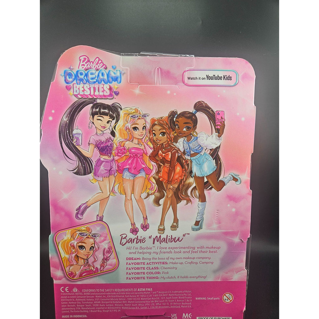 Barbie Dream Besties Malibu Doll With Accessories & Pink Outfit By Mattel