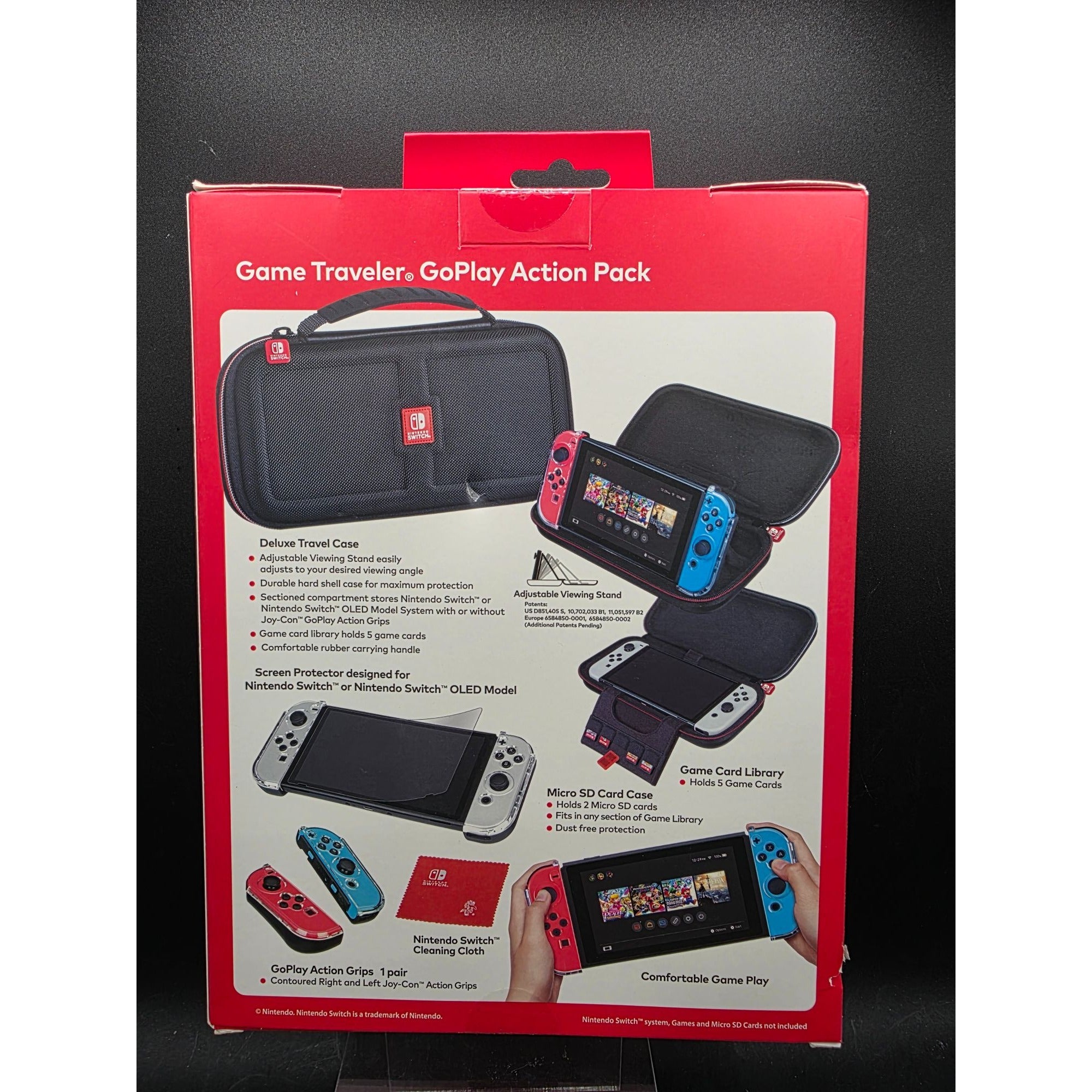 Nintendo Switch Game Traveler GoPlay Action Pack With Screen Protector & Travel Case