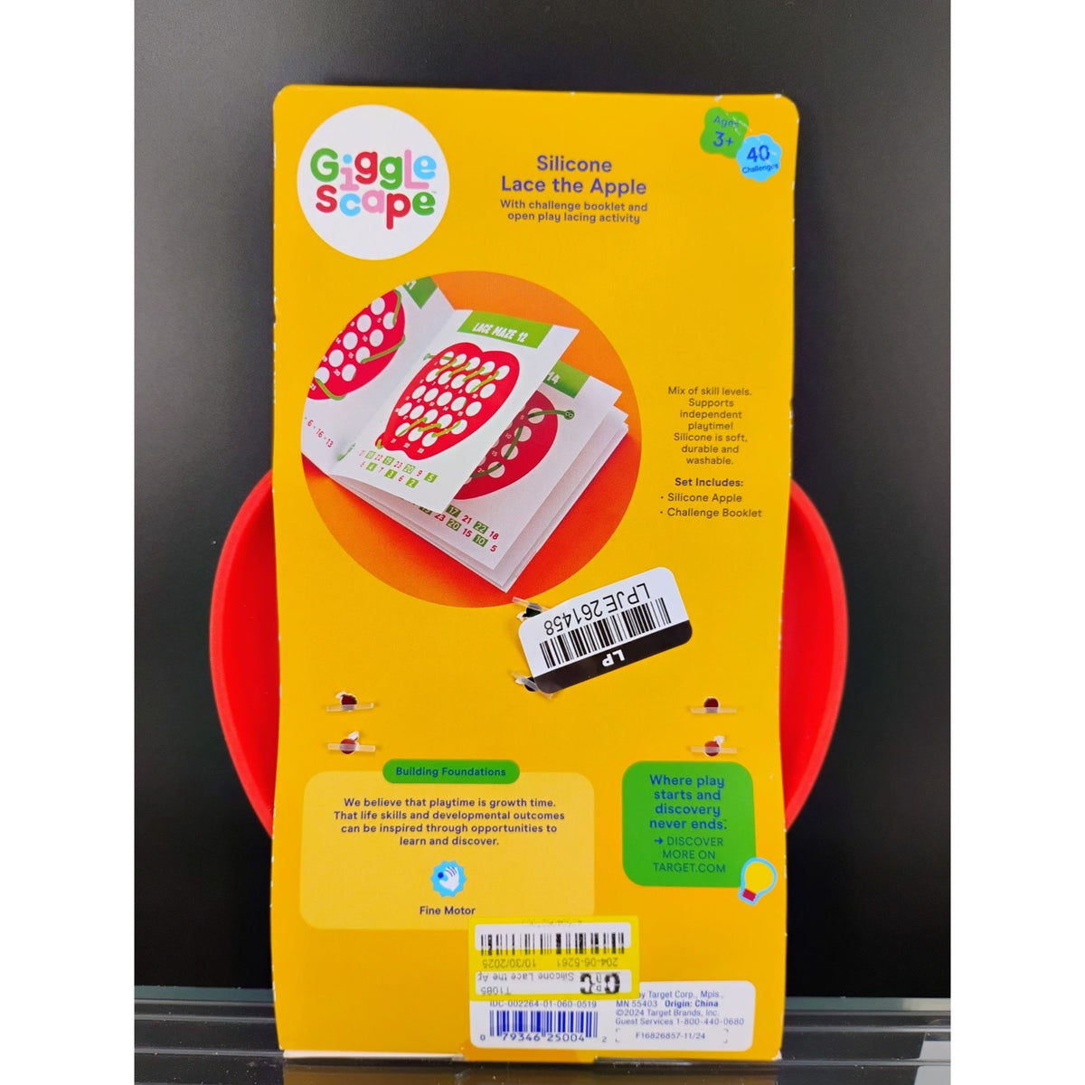 Silicone Lace The Apple Fine Motor Activity Toy Set