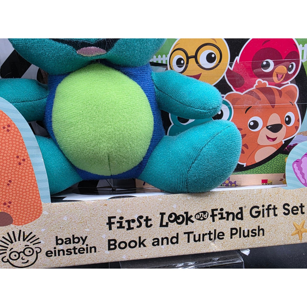 Baby Einstein First Look And Find Gift Set With Book And Turtle Plush Toy Fun