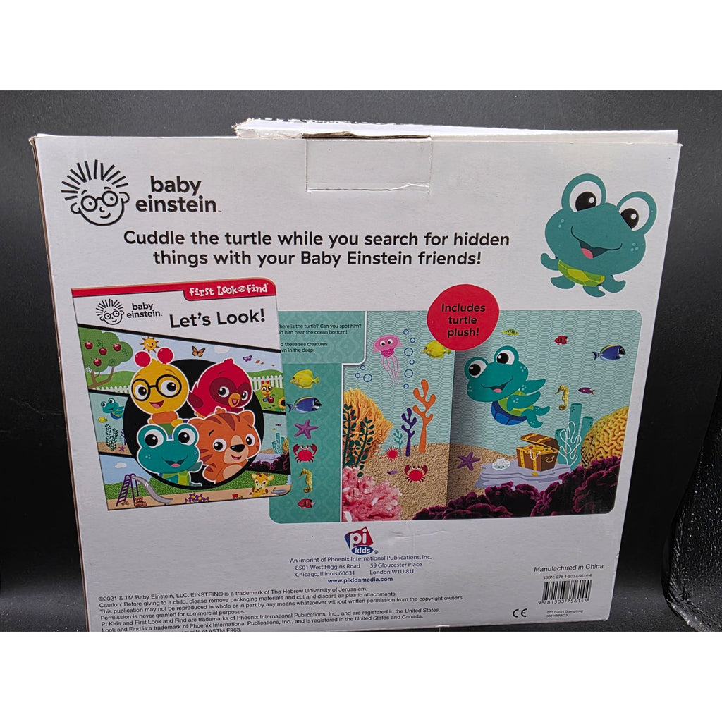 Baby Einstein First Look And Find Gift Set With Book And Turtle Plush Toy Fun