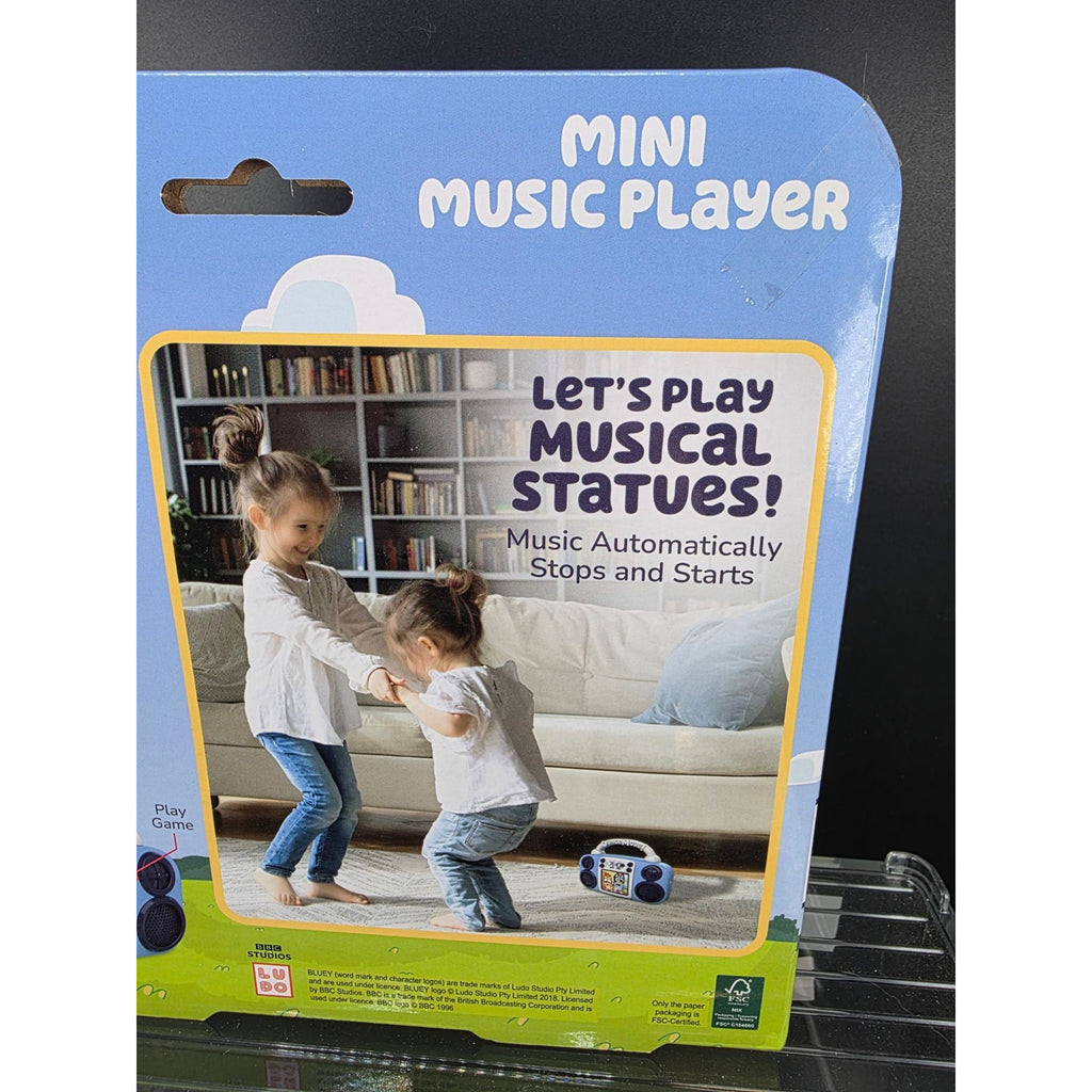 Bluey Dance Mode Mini Music Player 4 Built-In Songs Ages 3+