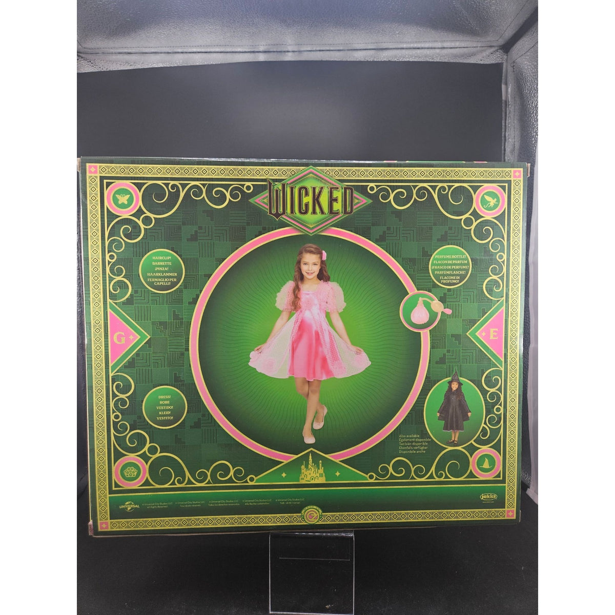 Wicked Pink Glinda Dress-Up Costume Gift Set With Hairclip & Perfume Bottle Ages 4-6