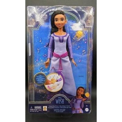 Disney Wish Singing Asha Doll From Movie Character Purple Outfit Lights & Music Mattel