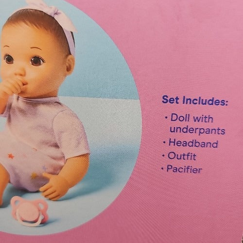 Giggle Scape 14" Baby Doll With Underpants Headband Outfit & Pacifier Ages 2+