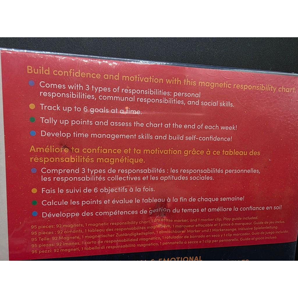 Battat Education Magnetic Responsibility Chart With 92 Fun Magnets For Kids 3+